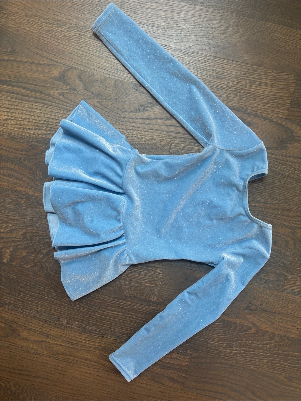 Mondor- Girls Figure Skating Dress - Light Blue Sparkle Skater